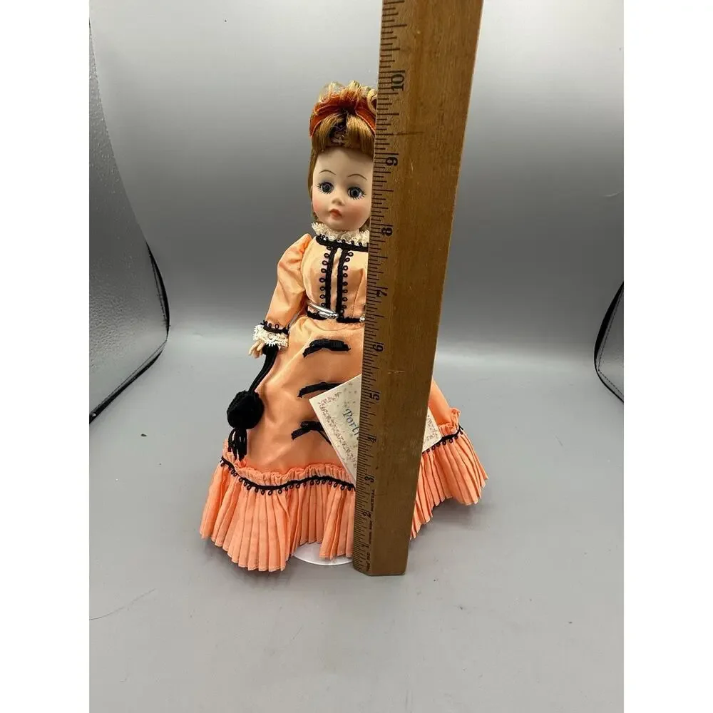 Madame Alexander Portrettes Doll Peach Victorian Dress Tagged 8” Vintage